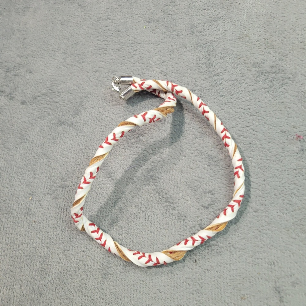 Baseball Stitch Necklace‎ Unisex OS White Red Sports Jewelry Fan Gear Gameday